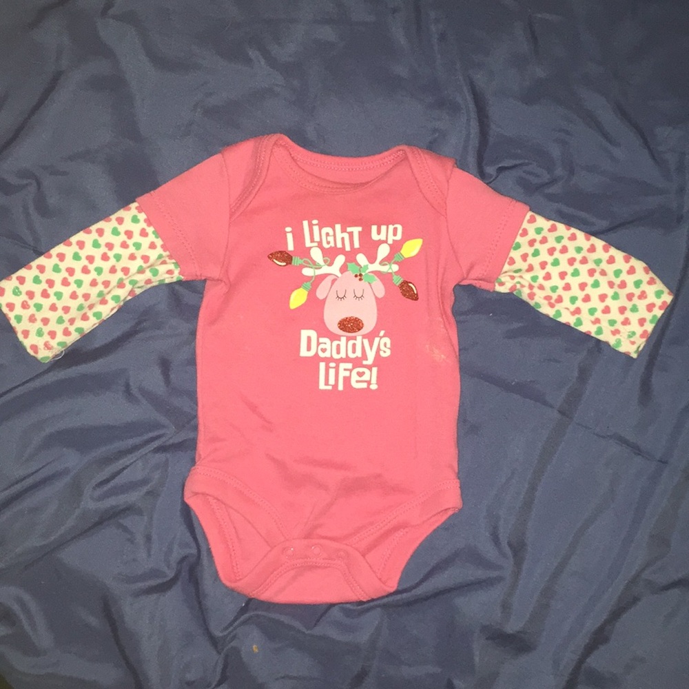 Newborn baby girl long sleeve onesie